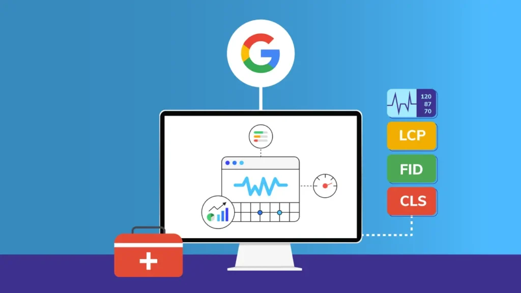google core web vital visually showing in image